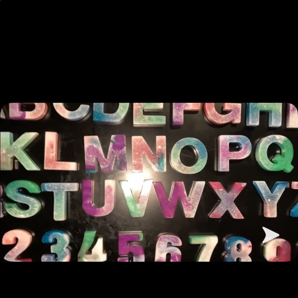 Magnetic resin set of letter A-Z and 0-9